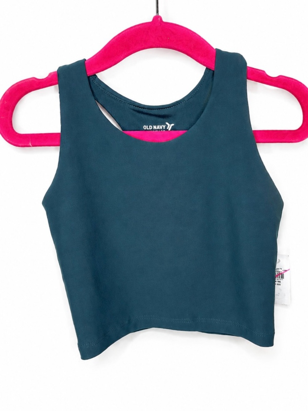 ⚡️OLD NAVY NWT PowerSoft Deep Ocean Teal Sport Bra Crop Athletic Tank XS 5 Years